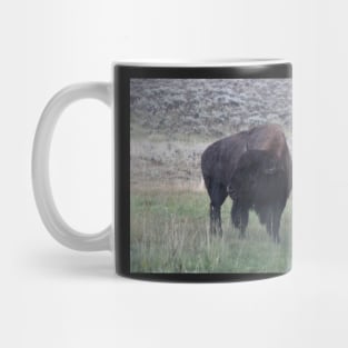 Bison in the rain Mug